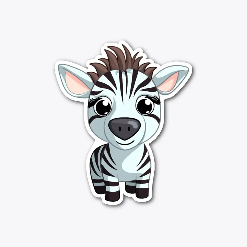 Cute zebra sticker