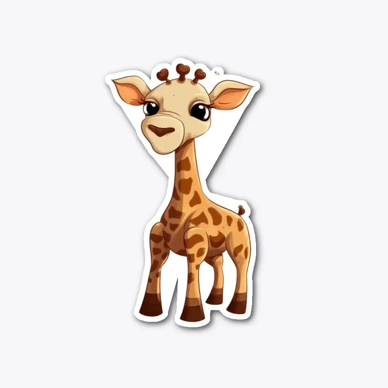 Cute giraffe sticker