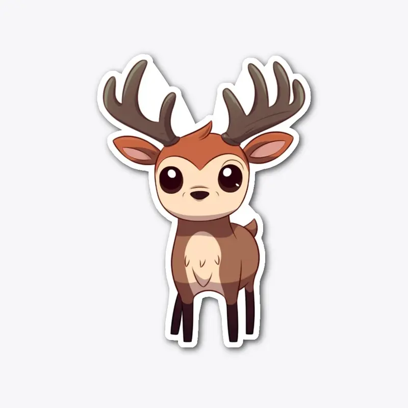 Cute deer sticker