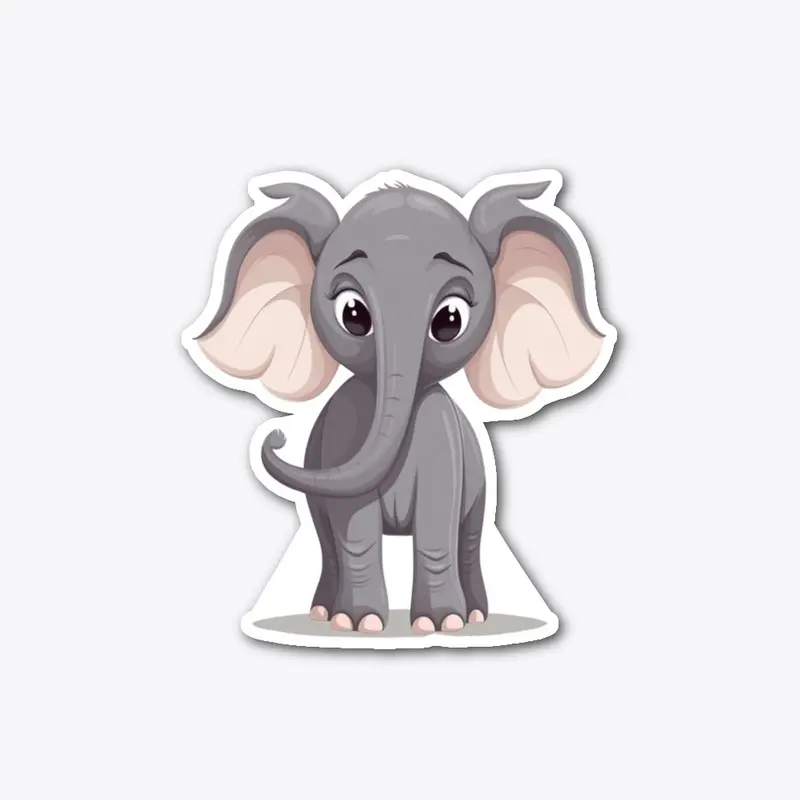 Cute elephant sticker