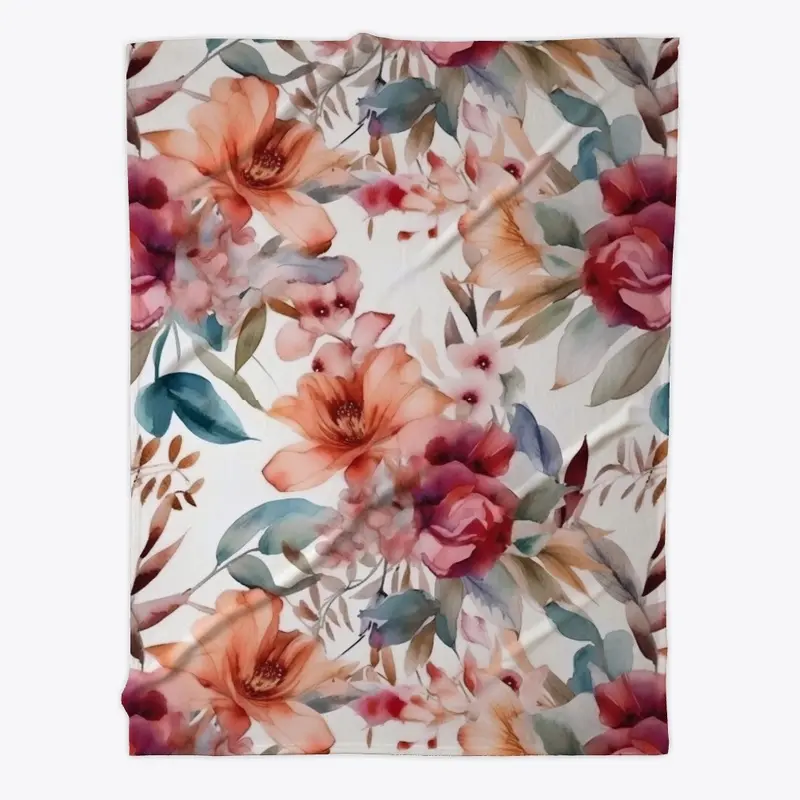 Sweet Spain Blooming Fleece Blanket